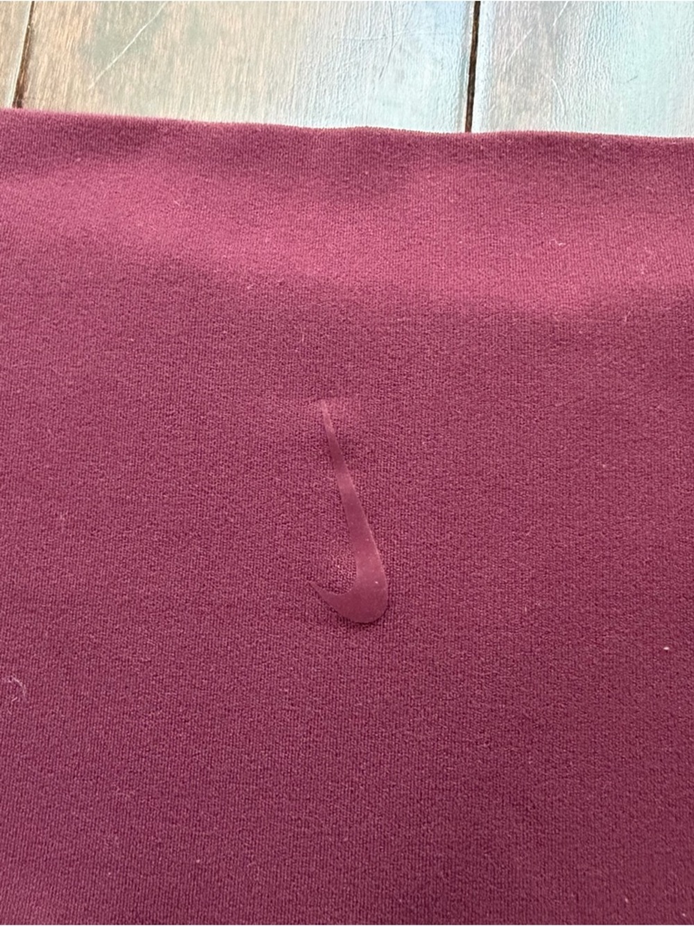 Nike Dri-Fit Cropped Leggings Size L Burgundy Maroon Workout Gym Yoga Pants Soft - Picture 5 of 6